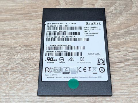 SSD SanDisk Z400s 128 Gb 2.5" Життя 100% Б/В