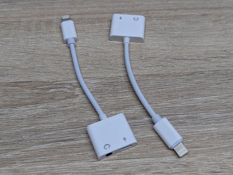 Новий Адаптер-розгалужувач Lightning Type-C 3.5 мм Jack 2шт