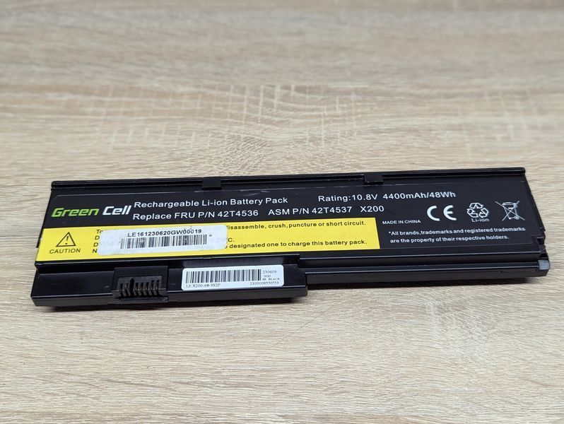 Акумуляторна батарея Green Cell 42T4536 (42T4537) (lenovo) Б/В